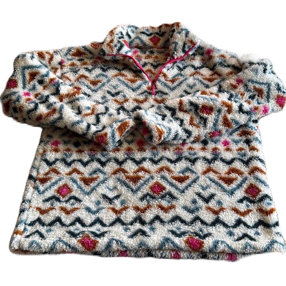 Eddie Bauer L Multicolor Fleece Pullover Jacket